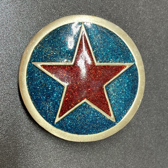 ⭐️Vintage Pewter Star buckle.⭐️ - Picture 2 of 4